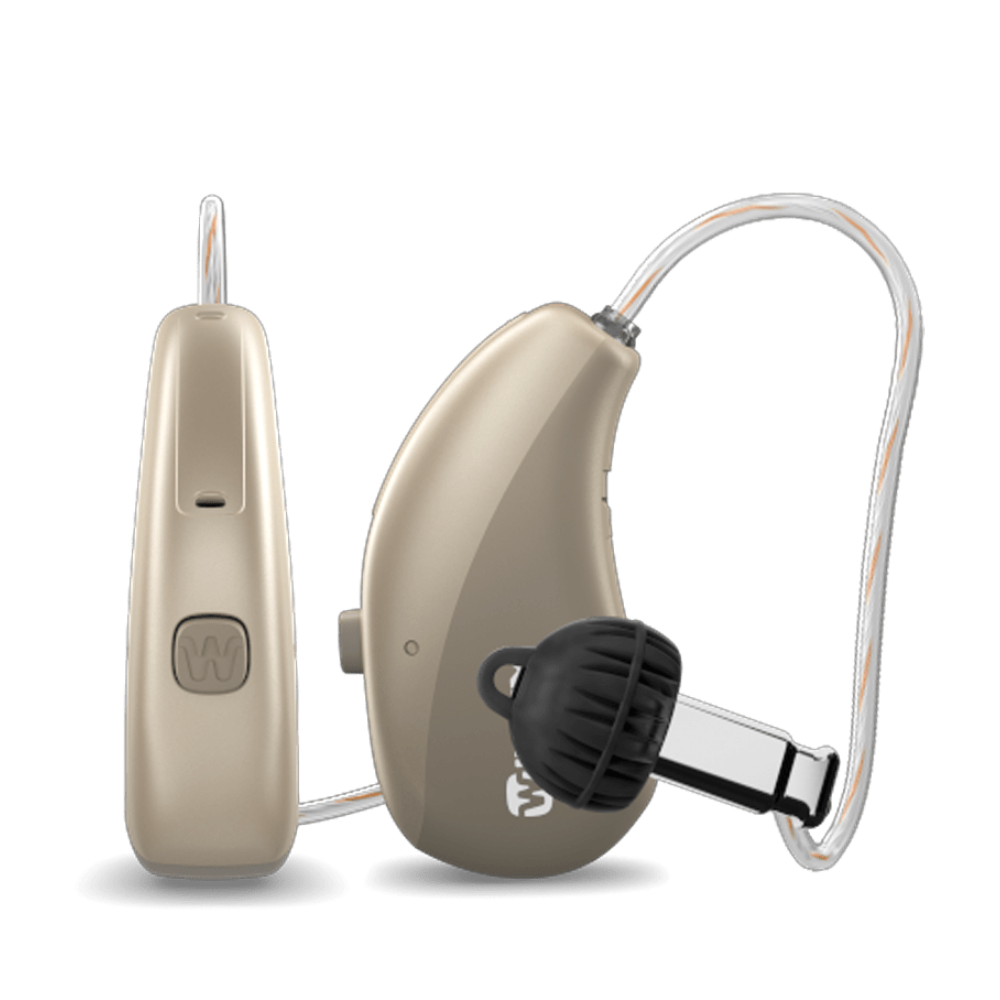 Moment Sheer 220 sRIC R D Golden brown Hearing Aids