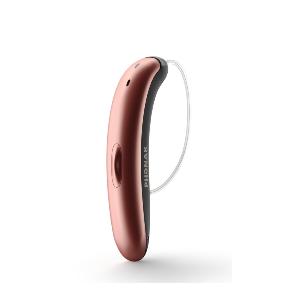Slim Lumity L90-R Copper Black Hearing Aids