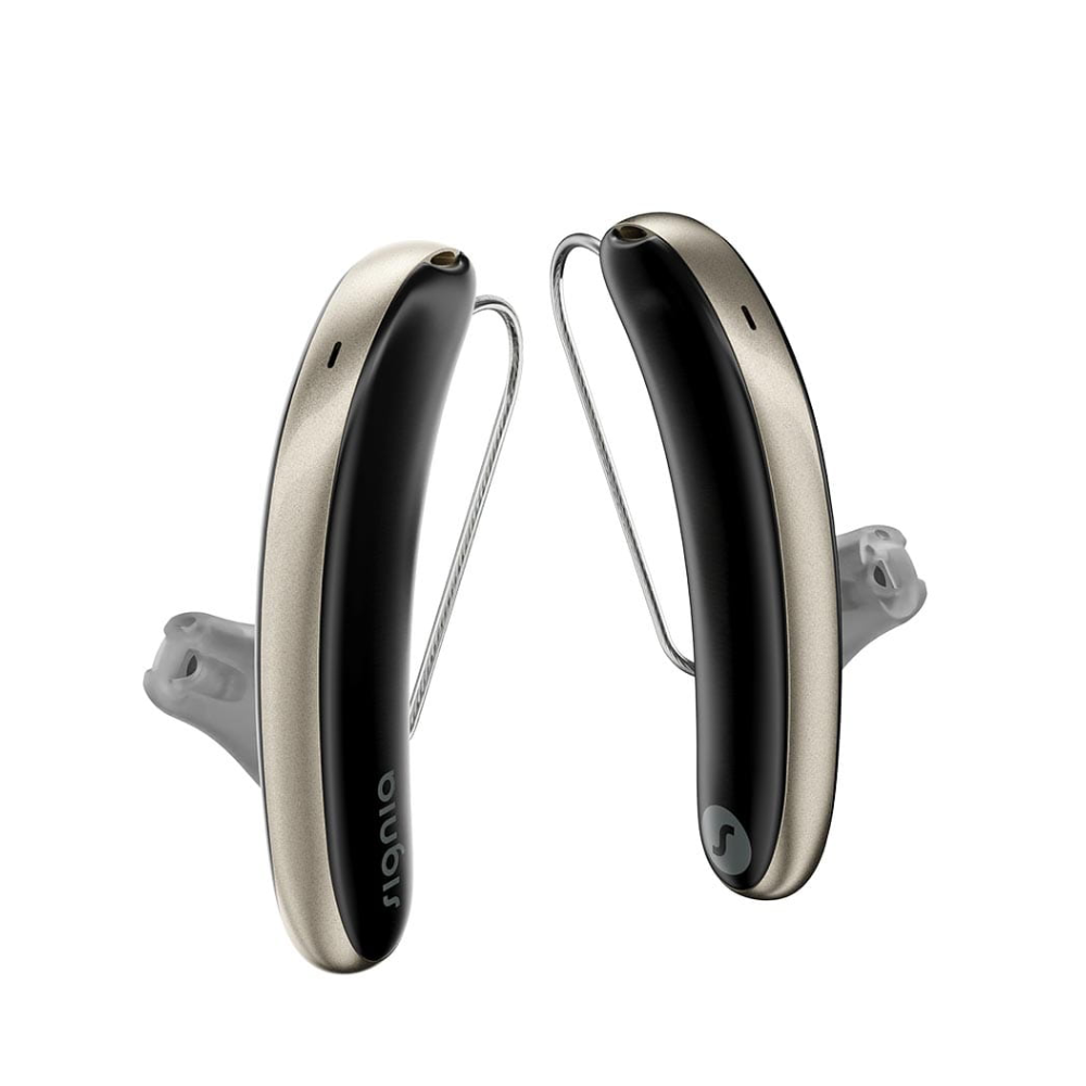 Styletto 7AX Black Fine Gold Hearing Aids