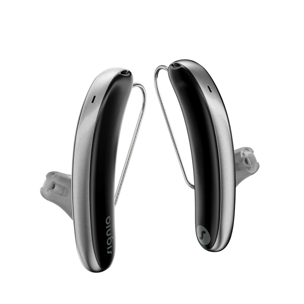 Styletto 7AX Black Silver Hearing Aids