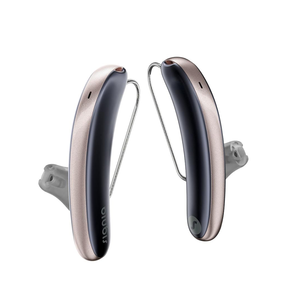 Styletto 7AX Cosmic Blue Rose Gold Hearing Aids