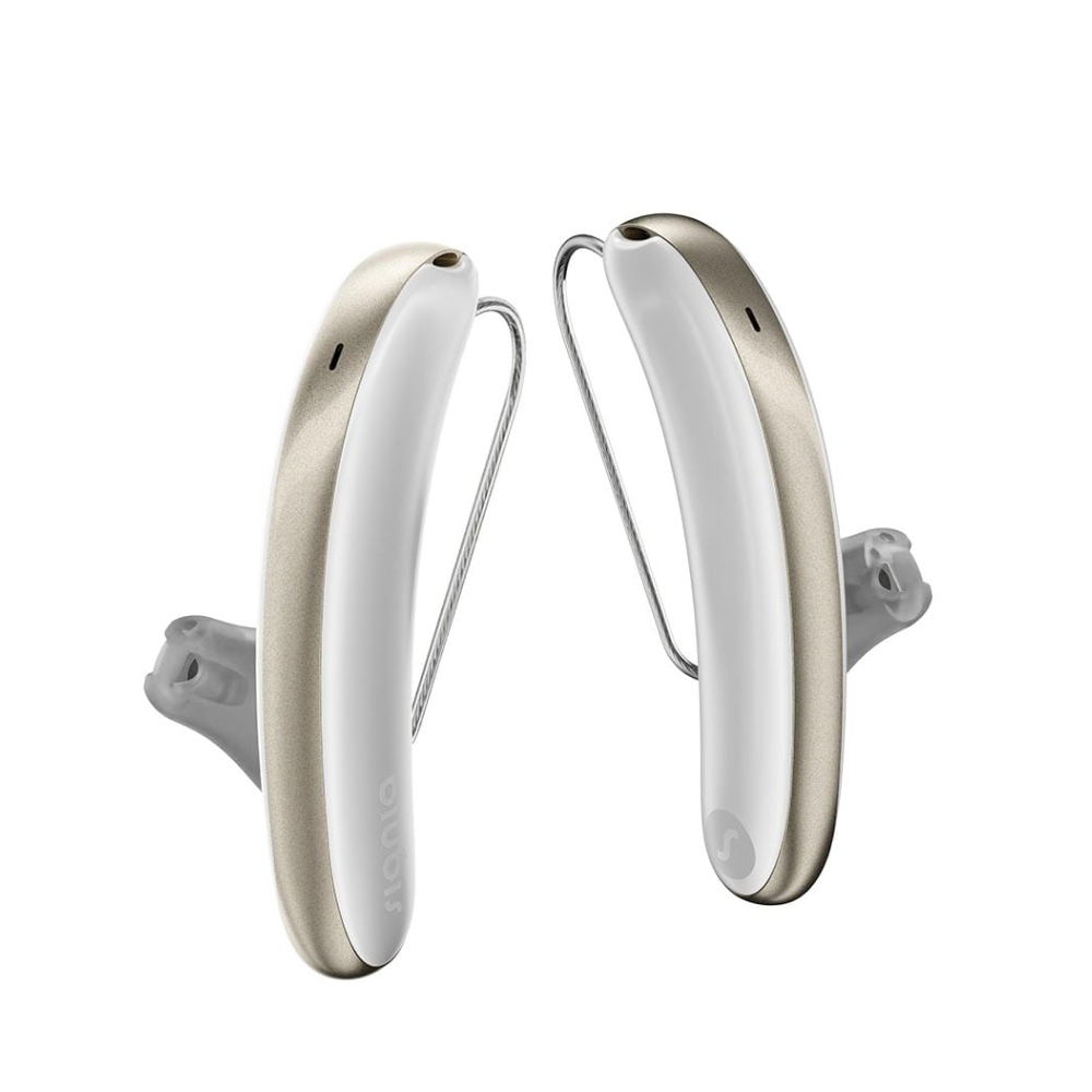 Styletto 7AX Snow White Fine Gold Hearing Aids