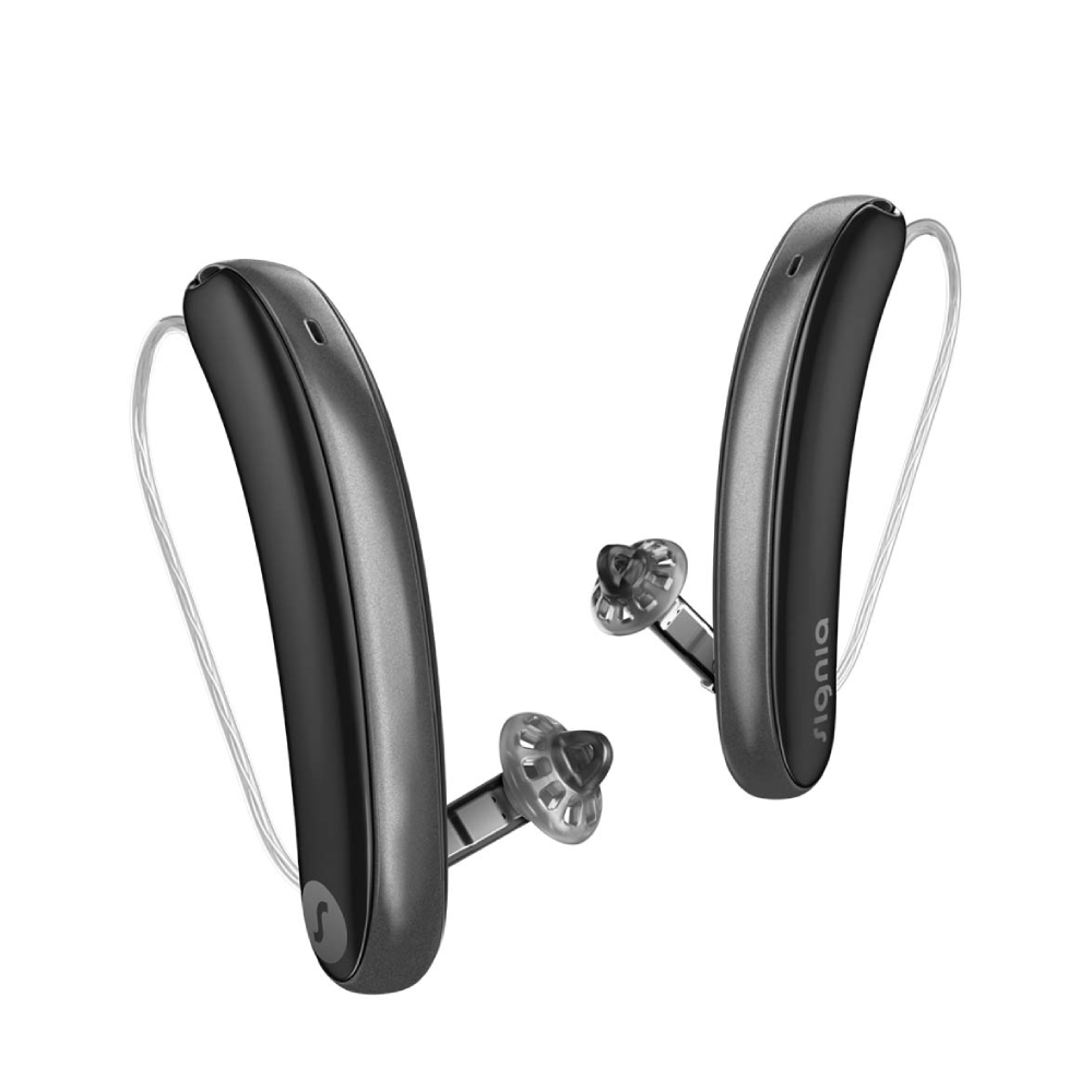 Styletto 7IX Slim RIC R Black Graphite Hearing Aids