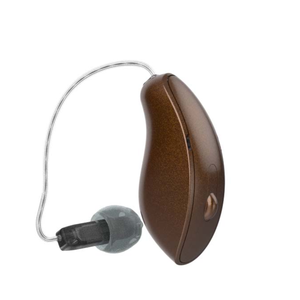 Genesis AI 20 mRIC R Caramel Hearing Aids